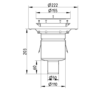 cross-sectionBlücher Domestic vloerput voor vinyl 260.300.050