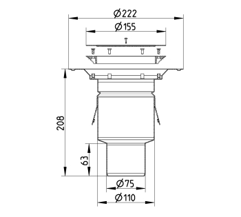 cross-sectionBlücher Domestic vloerput voor vinyl 260.300.075