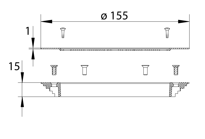 cross-sectionRooster + klemring 620.300.002