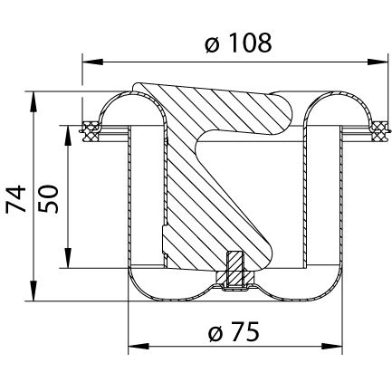 cross-sectionWaterslot (tweedelig) 506.050.110