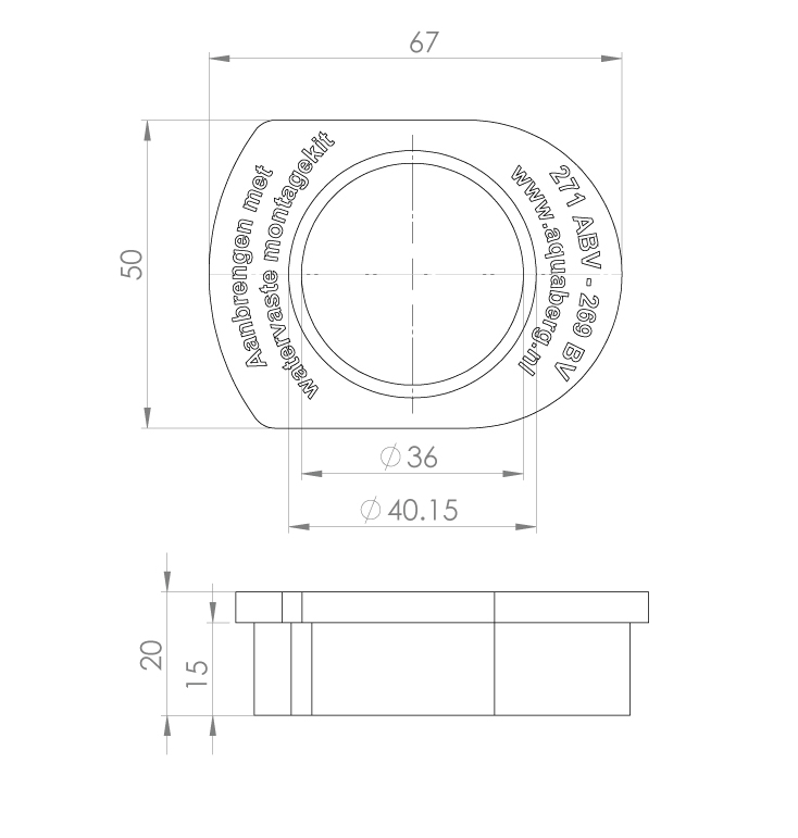 cross-sectionAquaberg badaansluiting 271ABV269BV