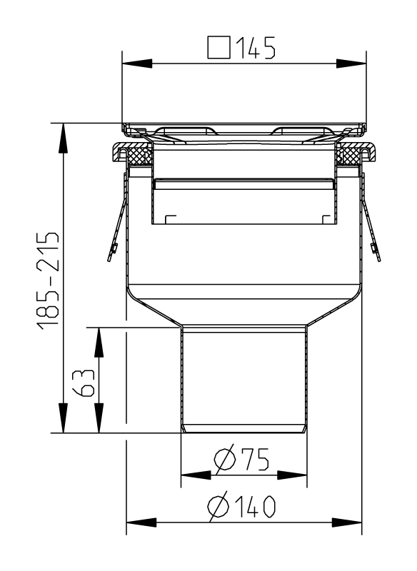 cross-sectionAquaberg Business Line vloerput 176998