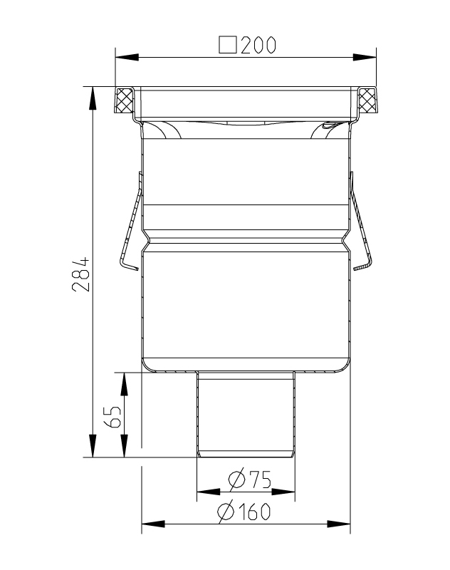 cross-sectionAquaberg Business Line vloerput 177001