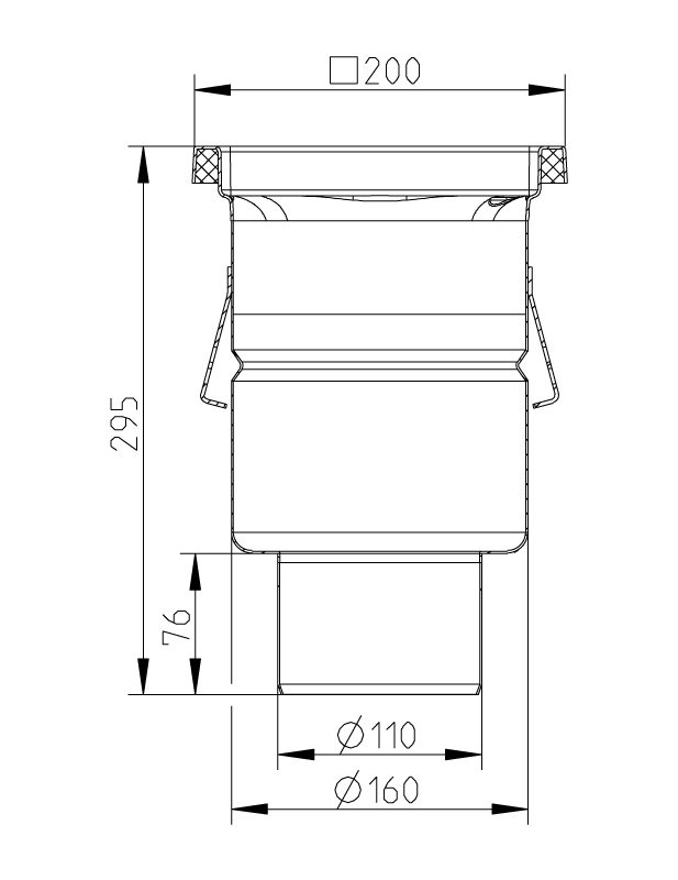 cross-sectionAquaberg Business Line vloerput 177005