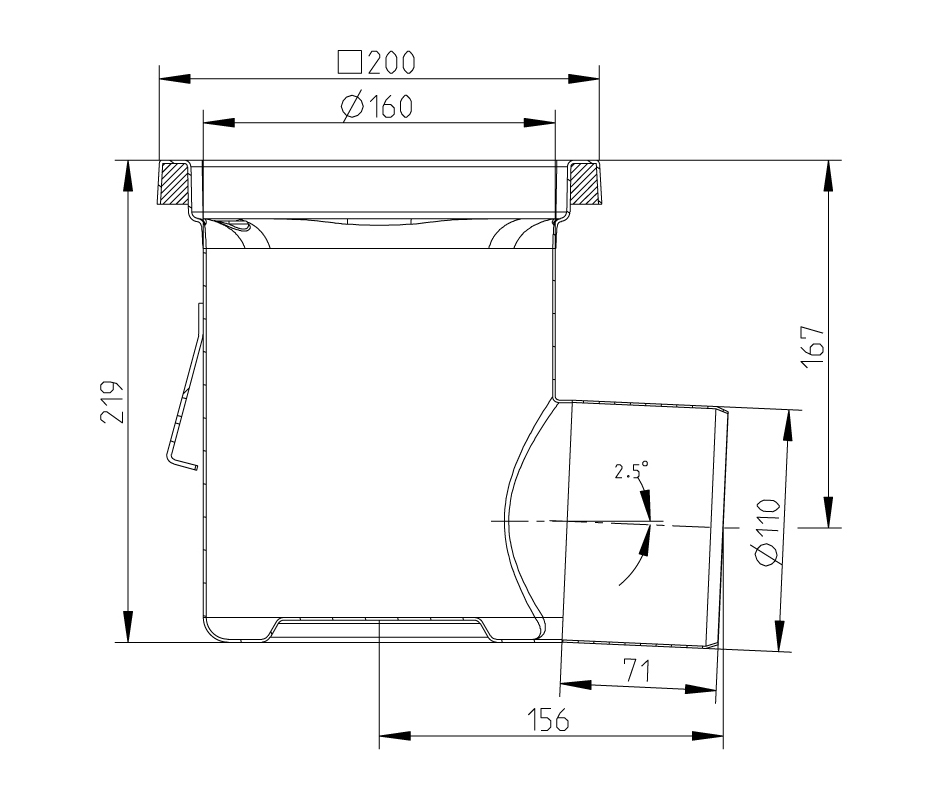 cross-sectionAquaberg Business Line vloerput 177013