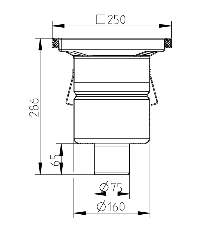 cross-sectionAquaberg Business Line vloerput 177017