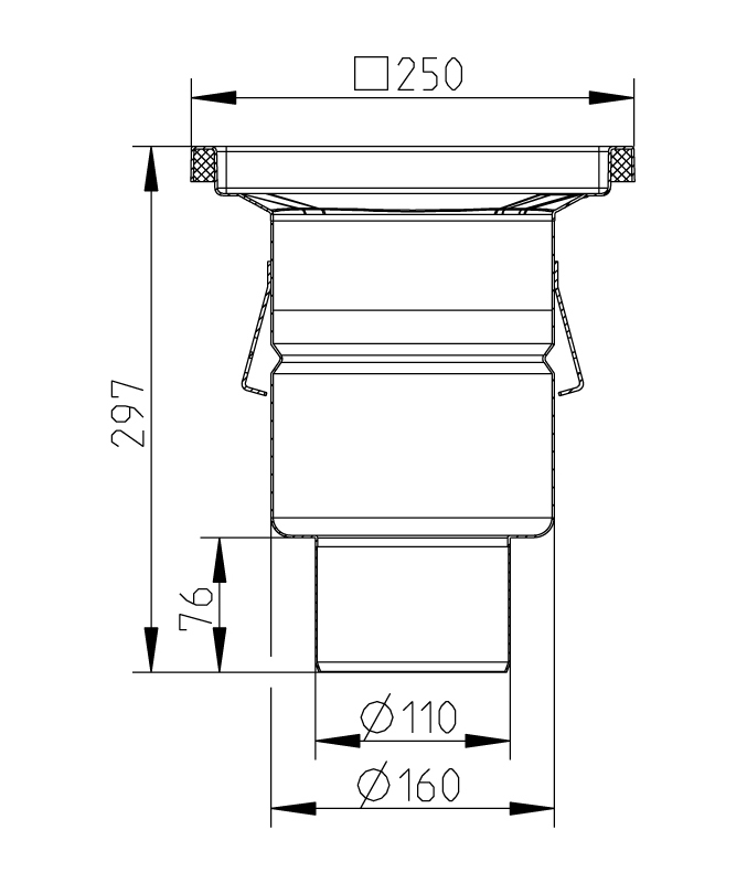 cross-sectionAquaberg Business Line vloerput 177022