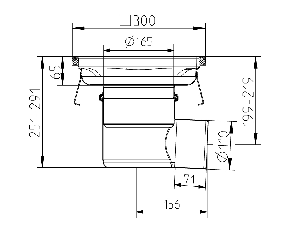 cross-sectionAquaberg Business Line vloerput 177032