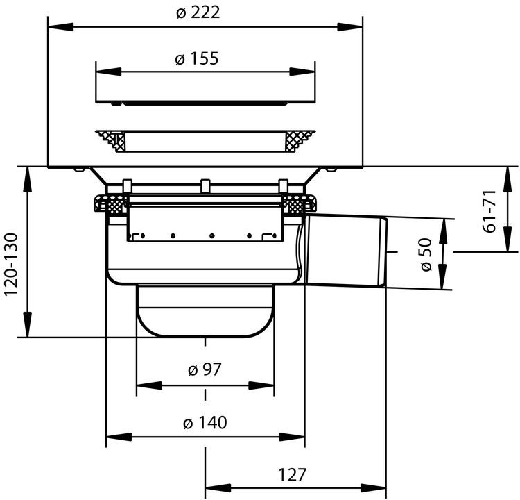 cross-sectionBlücher Domestic vloerput voor vinyl 214.300.050