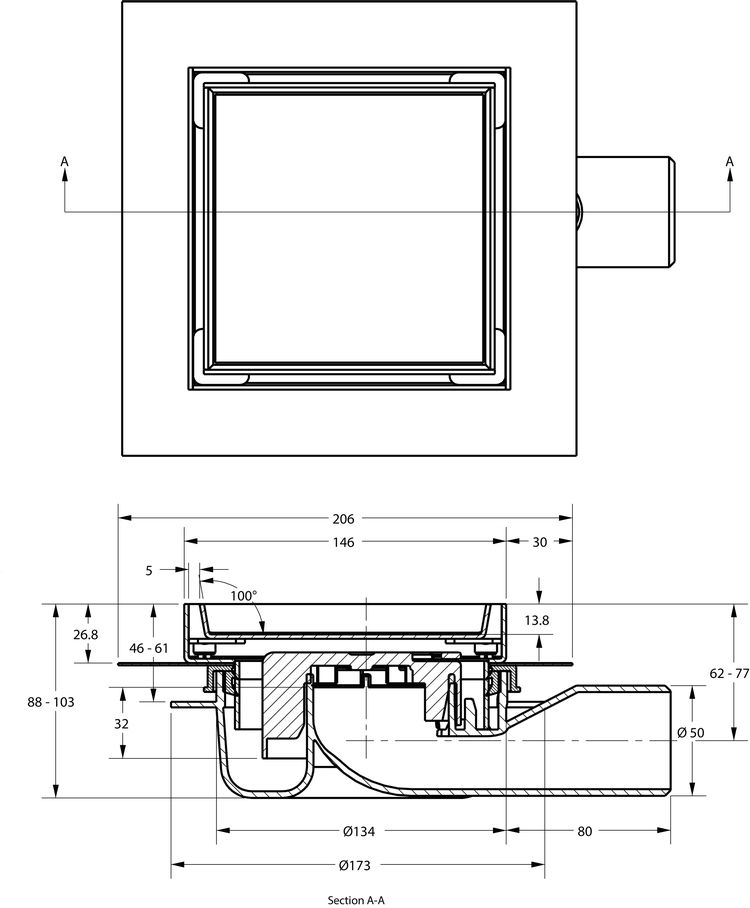 cross-sectionAquaberg tegelput 401615