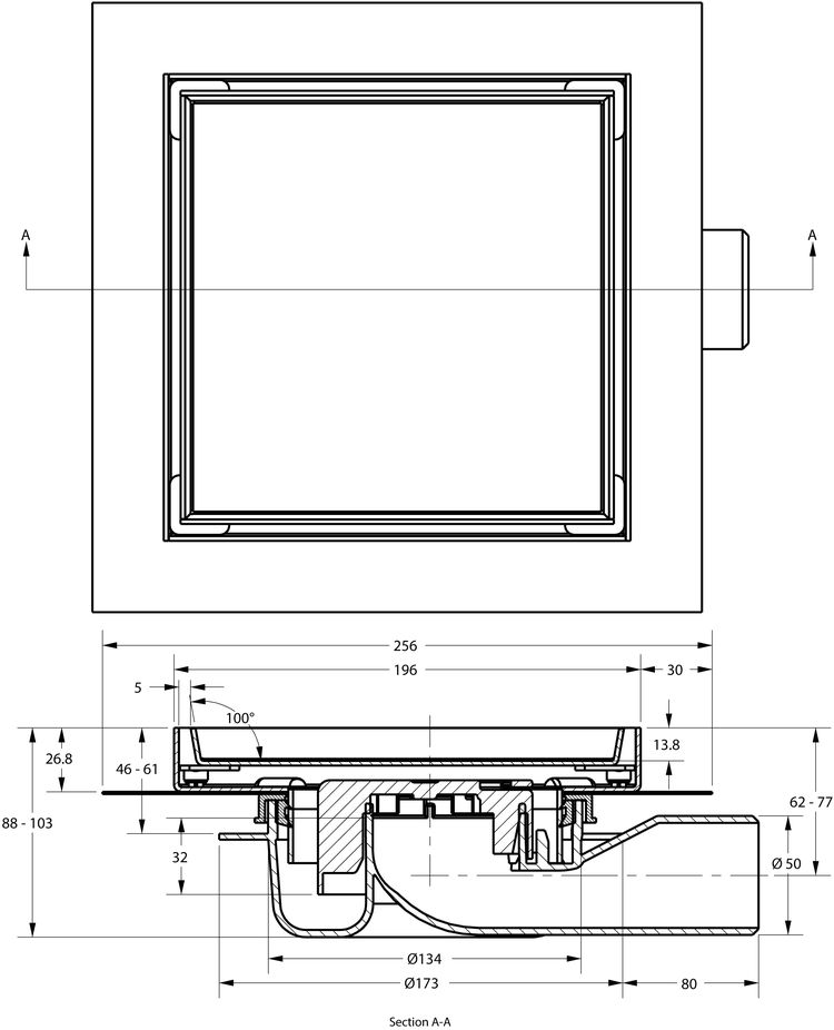 cross-sectionAquaberg tegelput 401620