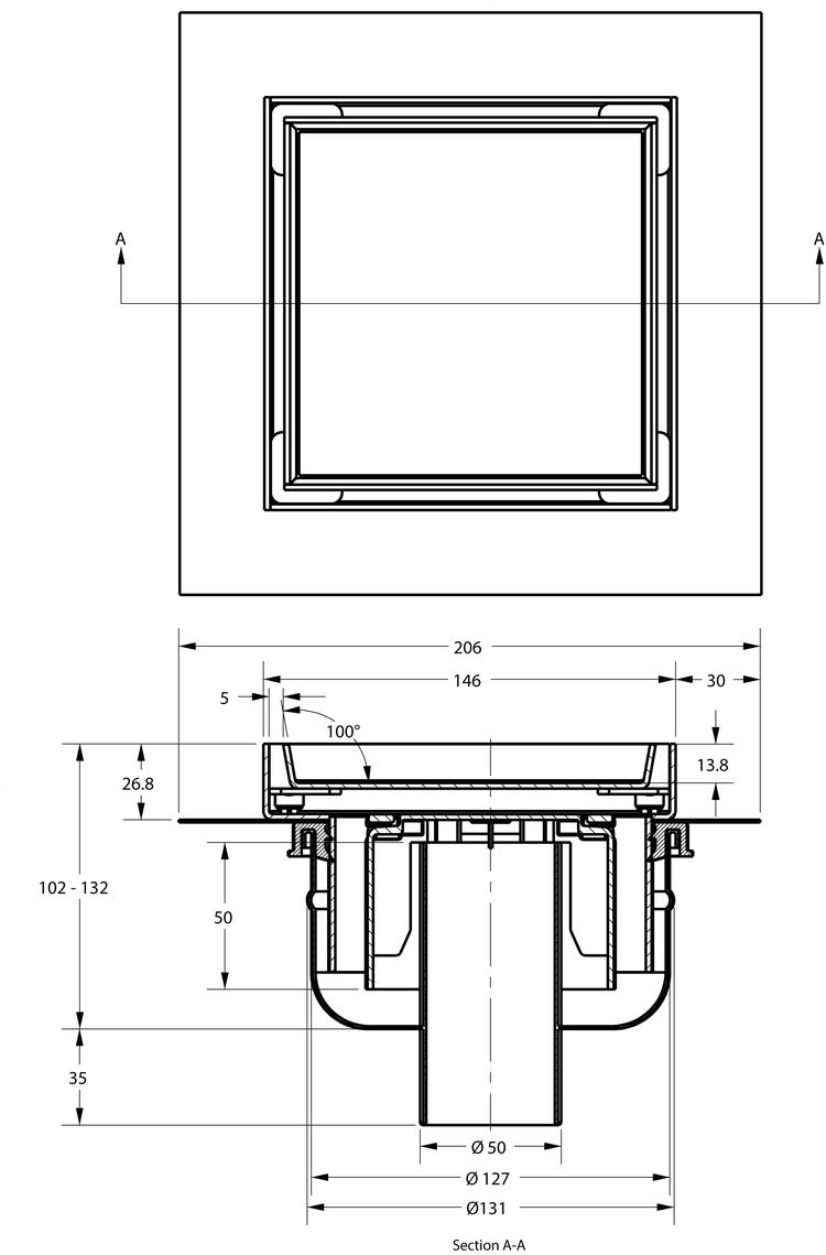 cross-sectionAquaberg tegelput 451515