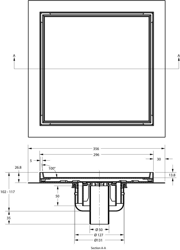 cross-sectionAquaberg tegelput 451530