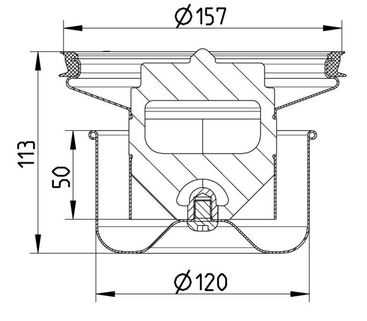 cross-sectionWaterslot (tweedelig) 562.102.000 S