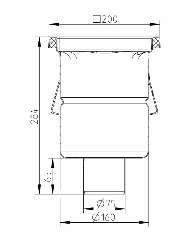 cross-sectionAquaberg Business Line vloerput 177044